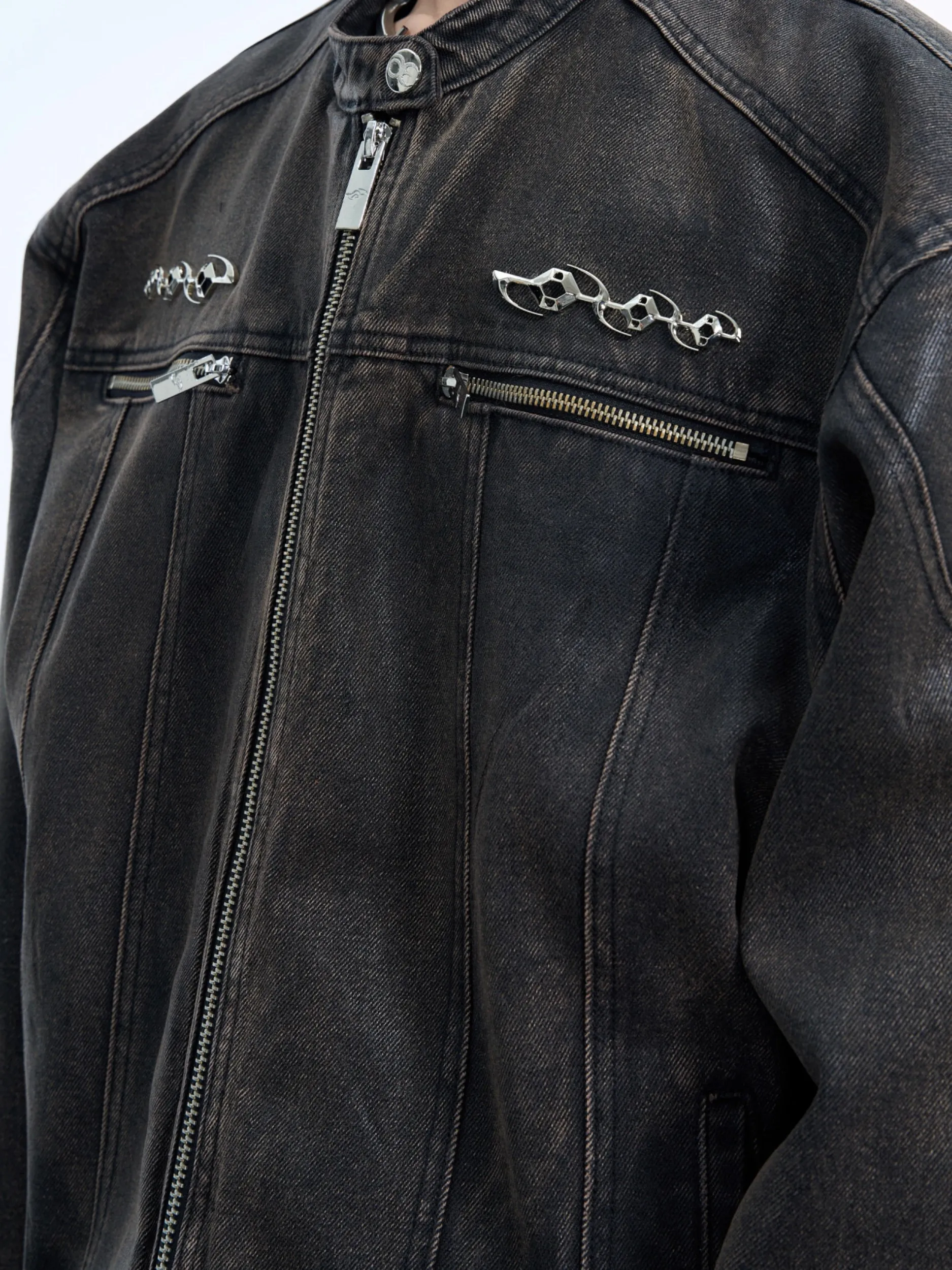 【24s Nov.】Washed and Distressed Denim Jacket   Jeans