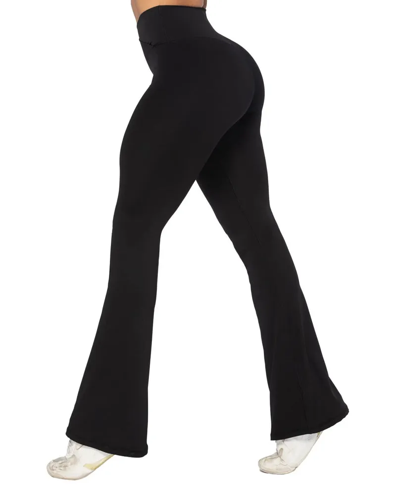 32'' Women's Cross Waist Flared Leggings