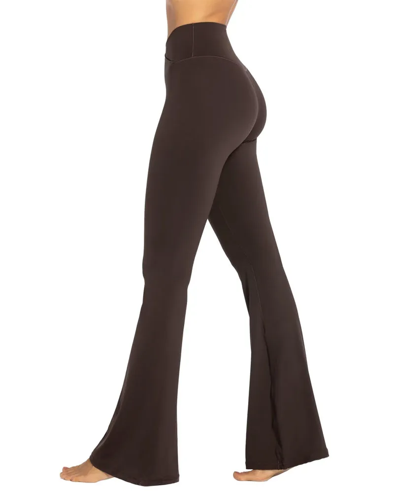 32'' Women's Cross Waist Flared Leggings