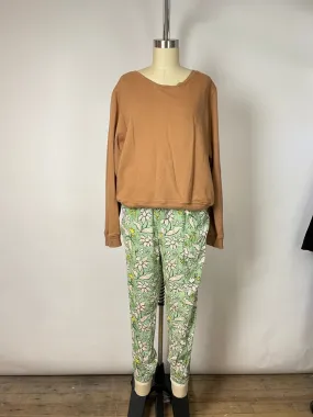 Aerie Green Printed Joggers (XS)