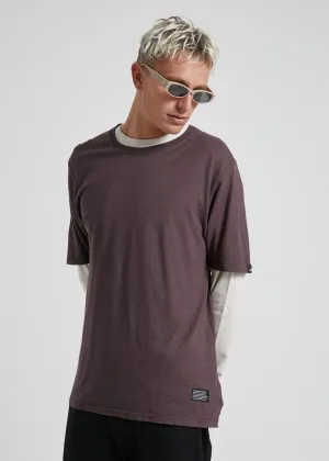 Afends Mens Classic - Hemp Standard Fit Tee - Mulberry