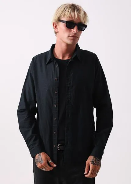 Afends Mens Overthrow - Hemp Long Sleeve Shirt