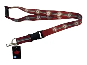 Alabama Crimson Tide NCAA Aminco Red Durable Breakaway Buckle Lanyard