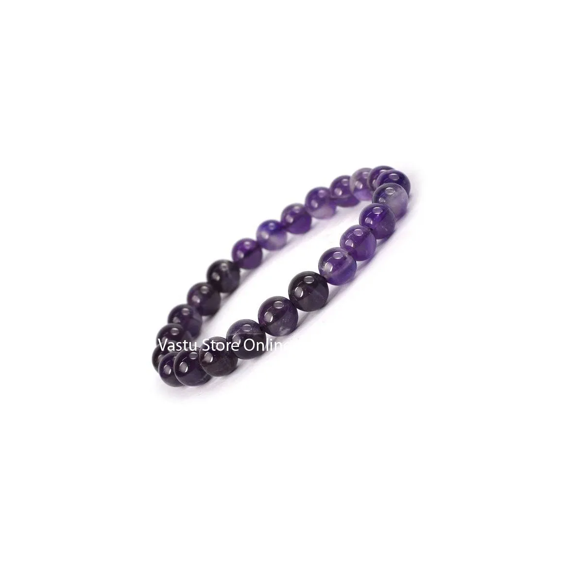 Amethyst Round Crystal Bracelet