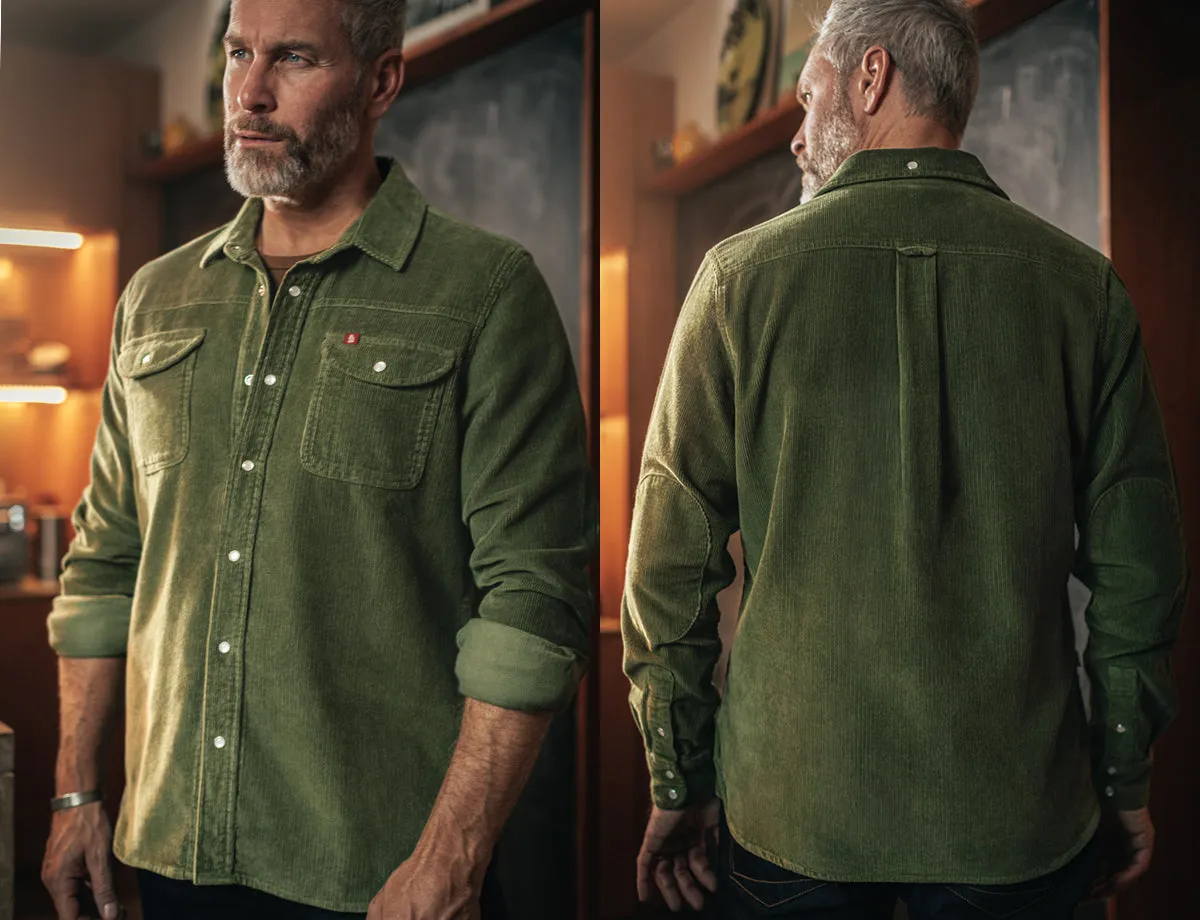 &SONS Sunday Shirt Corduroy Army Green