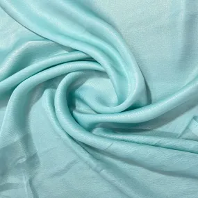 Aqua Blue Solid Gold Shimmer georgette Satin