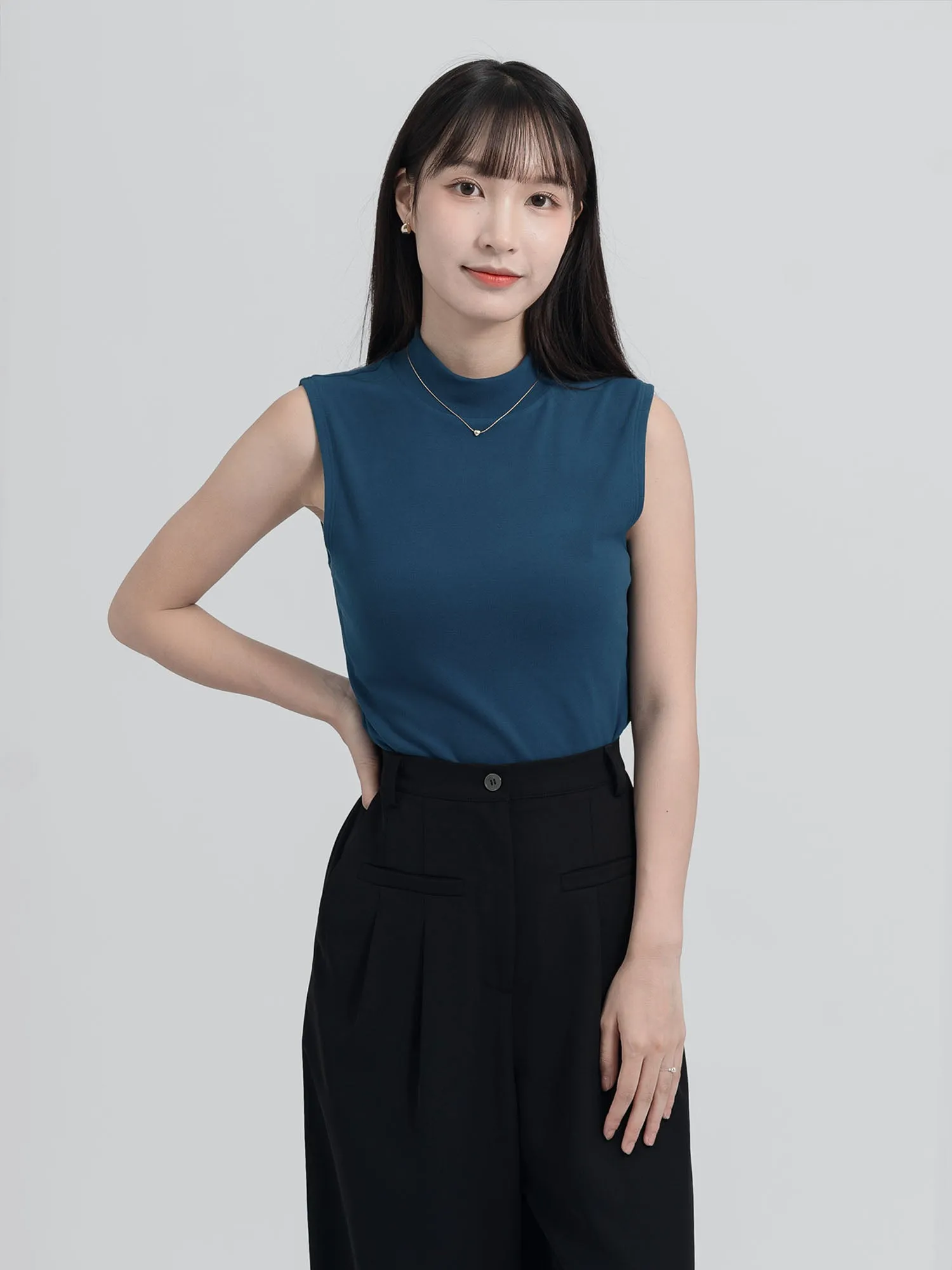 Arabella Turtleneck Sleeveless Top