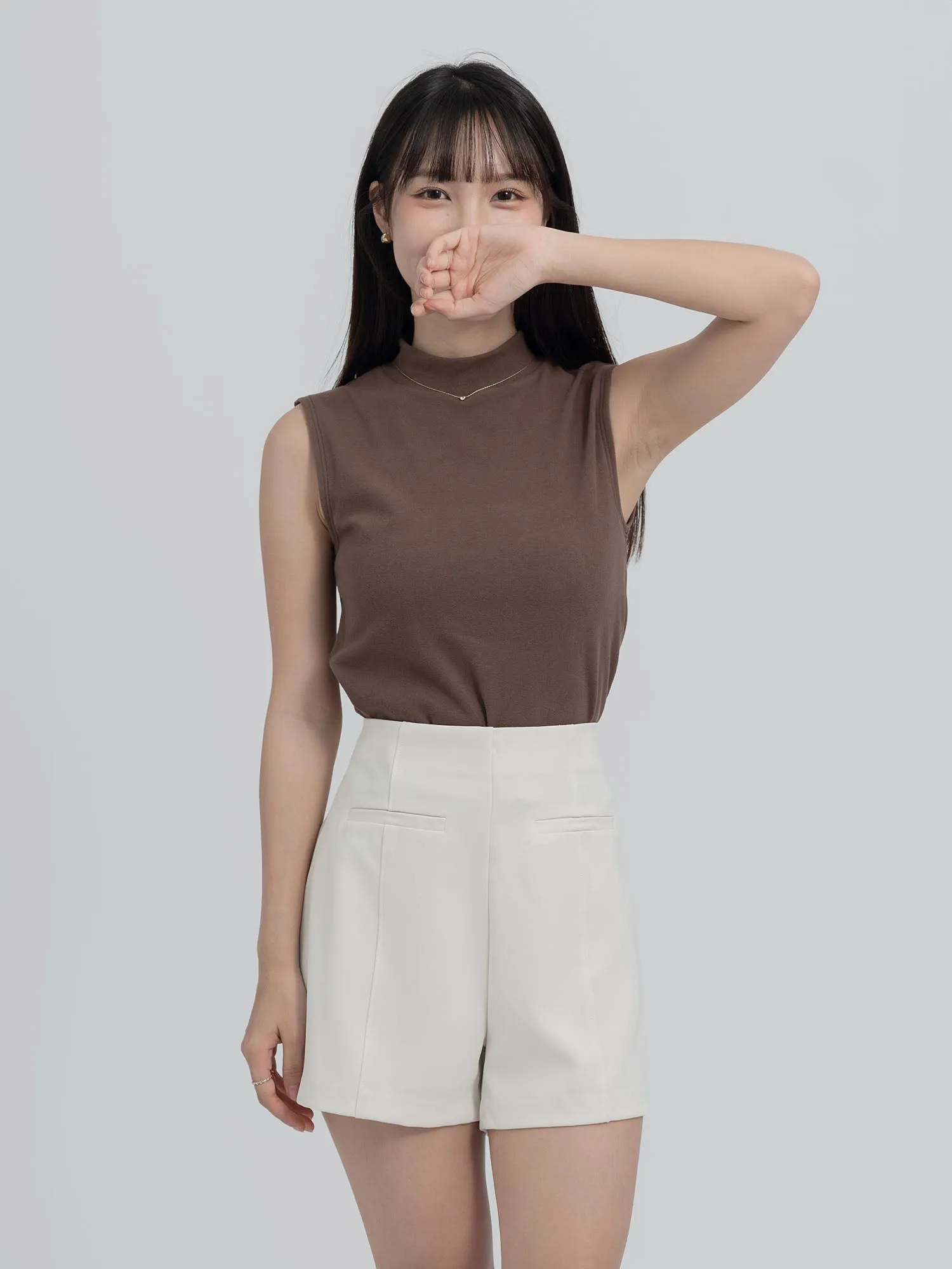 Arabella Turtleneck Sleeveless Top