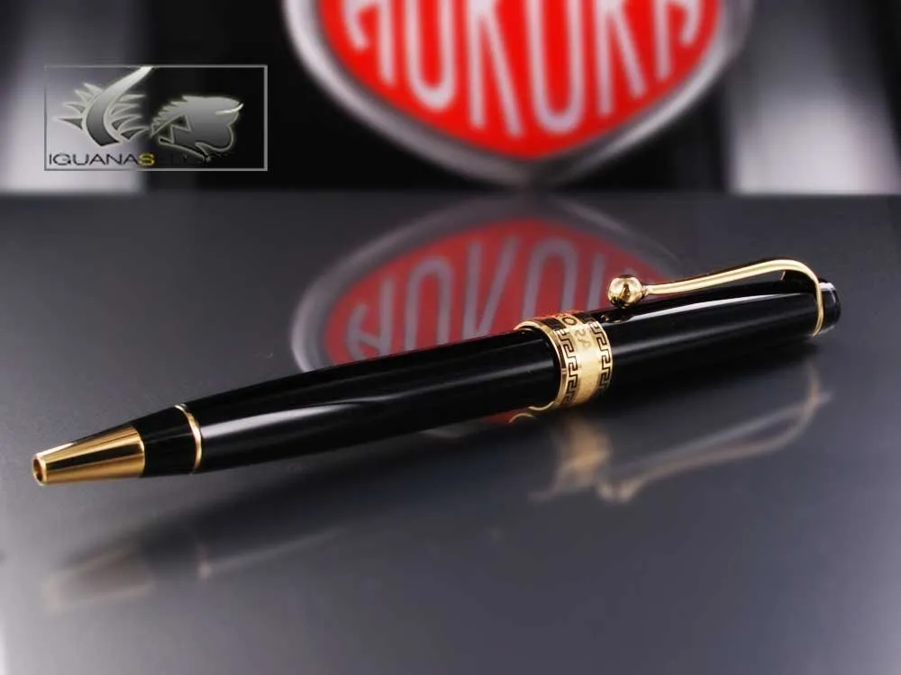 Aurora Optima - Resin Black Ballpoint Pen - AU-998N