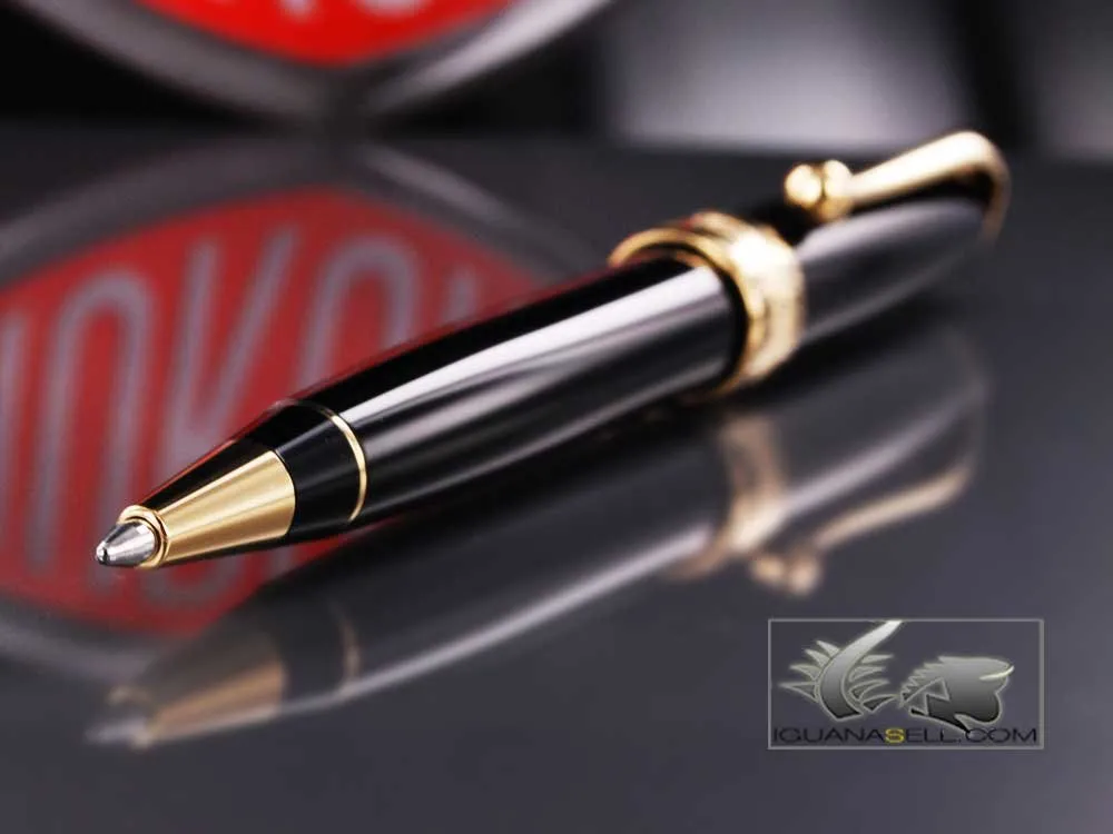 Aurora Optima - Resin Black Ballpoint Pen - AU-998N