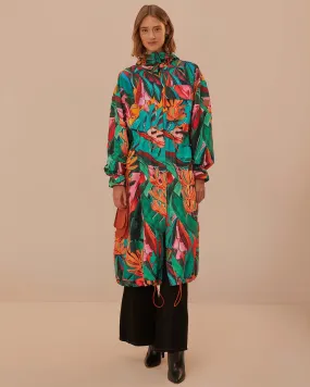 Banana Foliage Maxi Raincoat