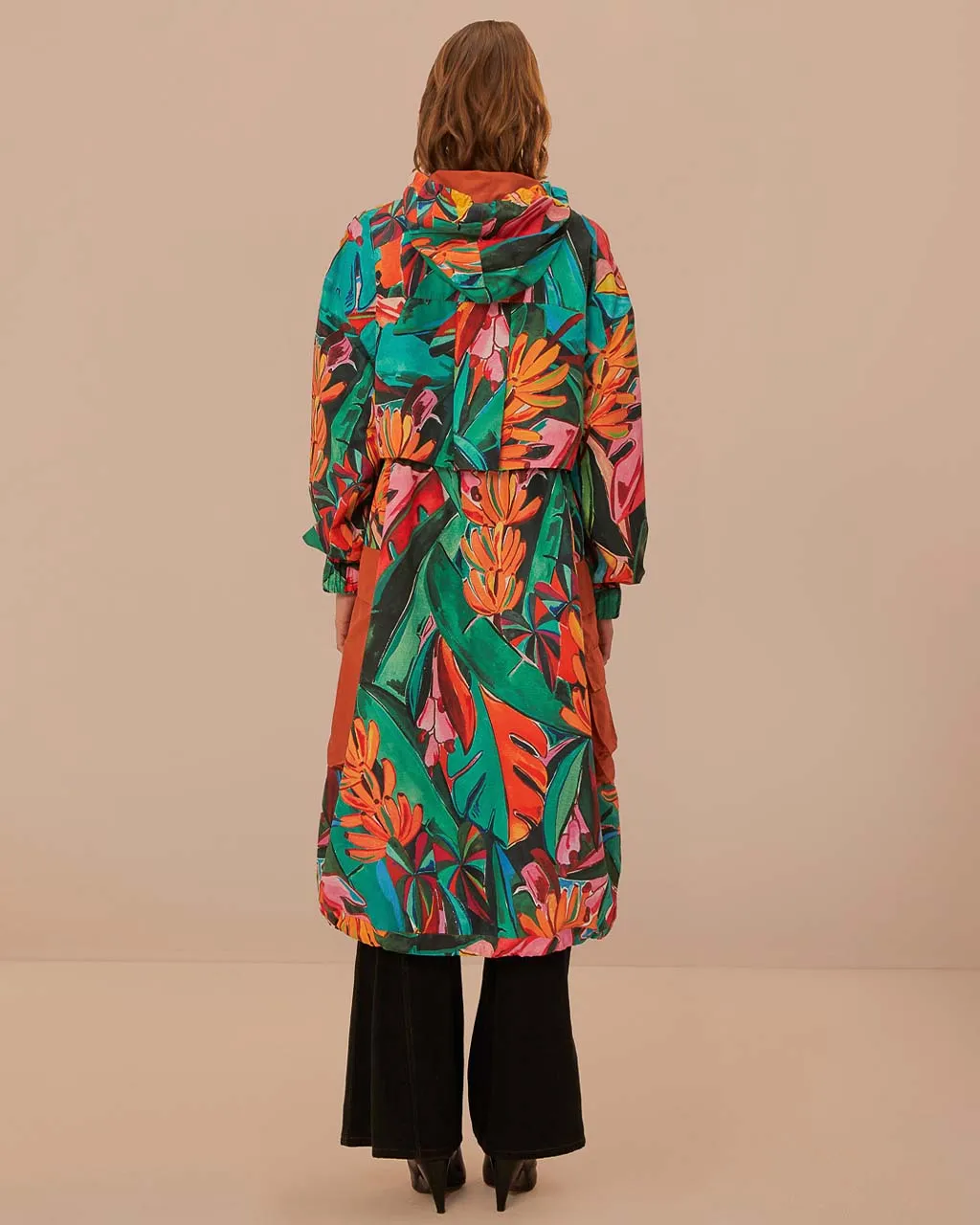 Banana Foliage Maxi Raincoat