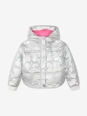 Billieblush Girls Iridescent Shell Puffer Jacket in Multicolour