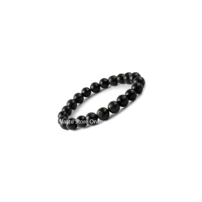 Black Agate Round Crystal Bracelet