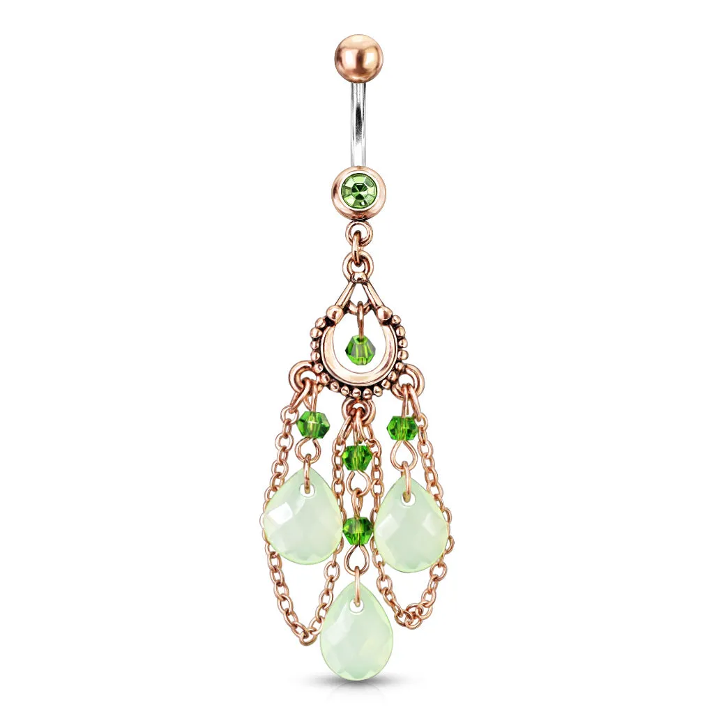 Bohemian Peridot Belly Dangle