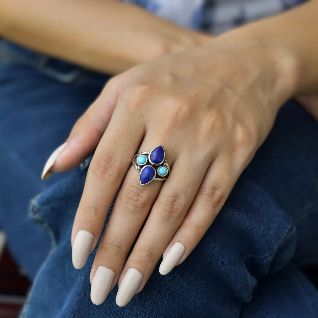 Boho Blend - Lapis & Turquoise Ring