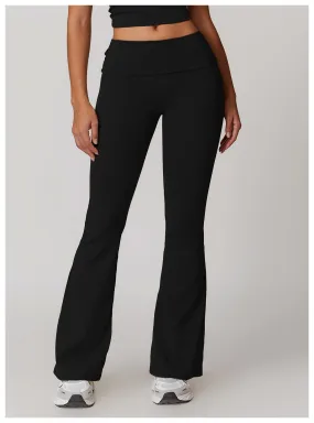 Brushed High-Waist Sculpting Flare Pants