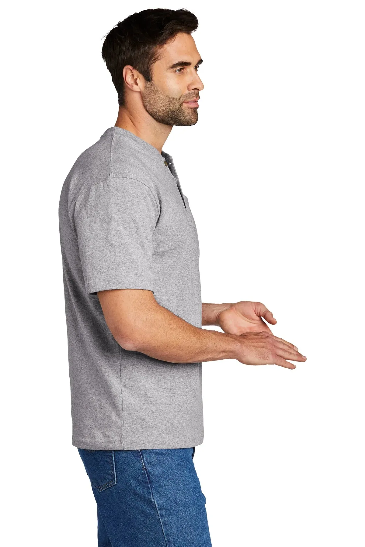 Carhartt Henley Custom T-Shirts, Heather Grey