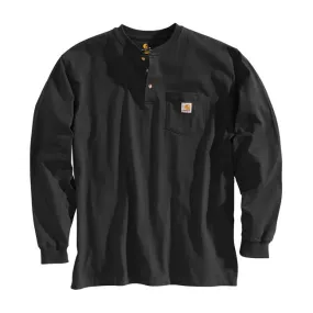 Carhartt Henley Long Sleeve T-Shirt Black