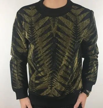 Casual Streetwear Geometric Pattern Men Sweatshirt