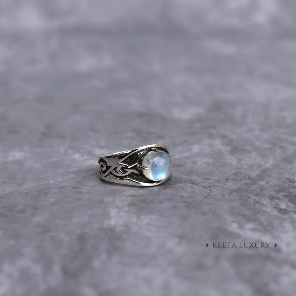 Celtic Noir - Moonstone Ring