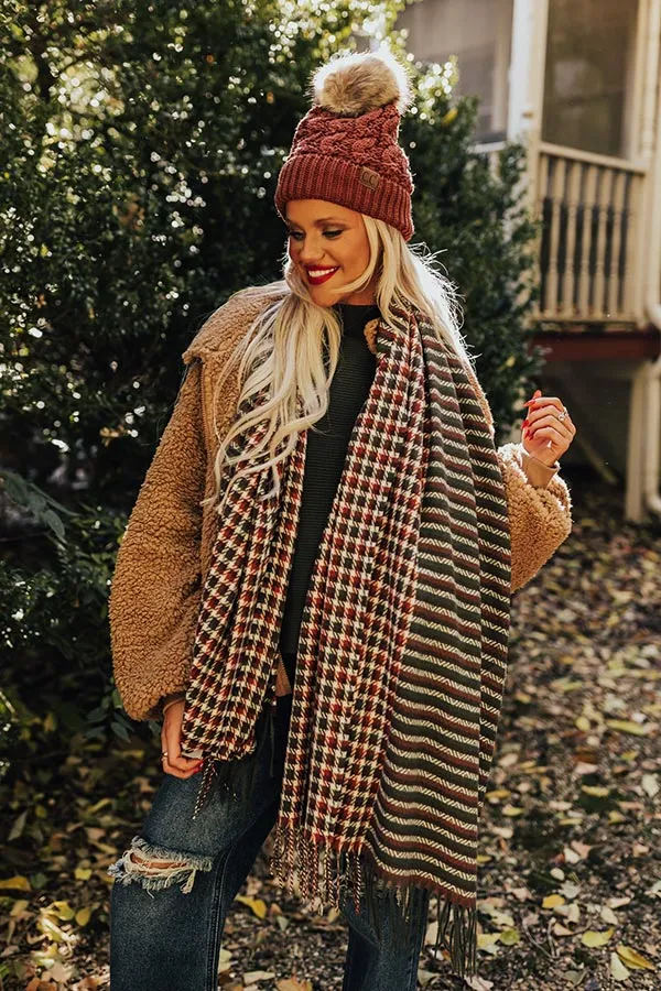 Chilly In Colorado Houndstooth Scarf