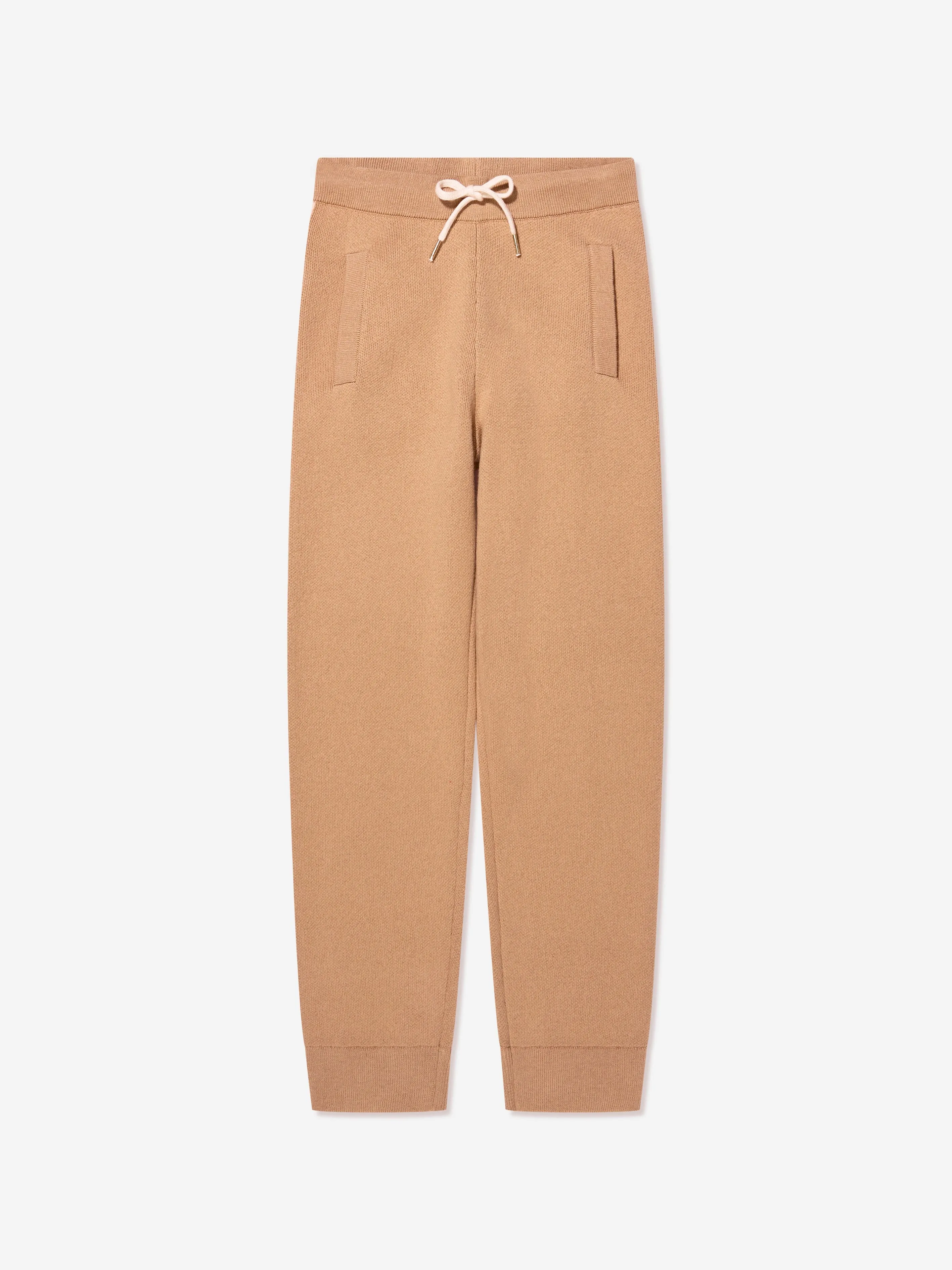 Chloé Girls Knitted Trousers in Beige