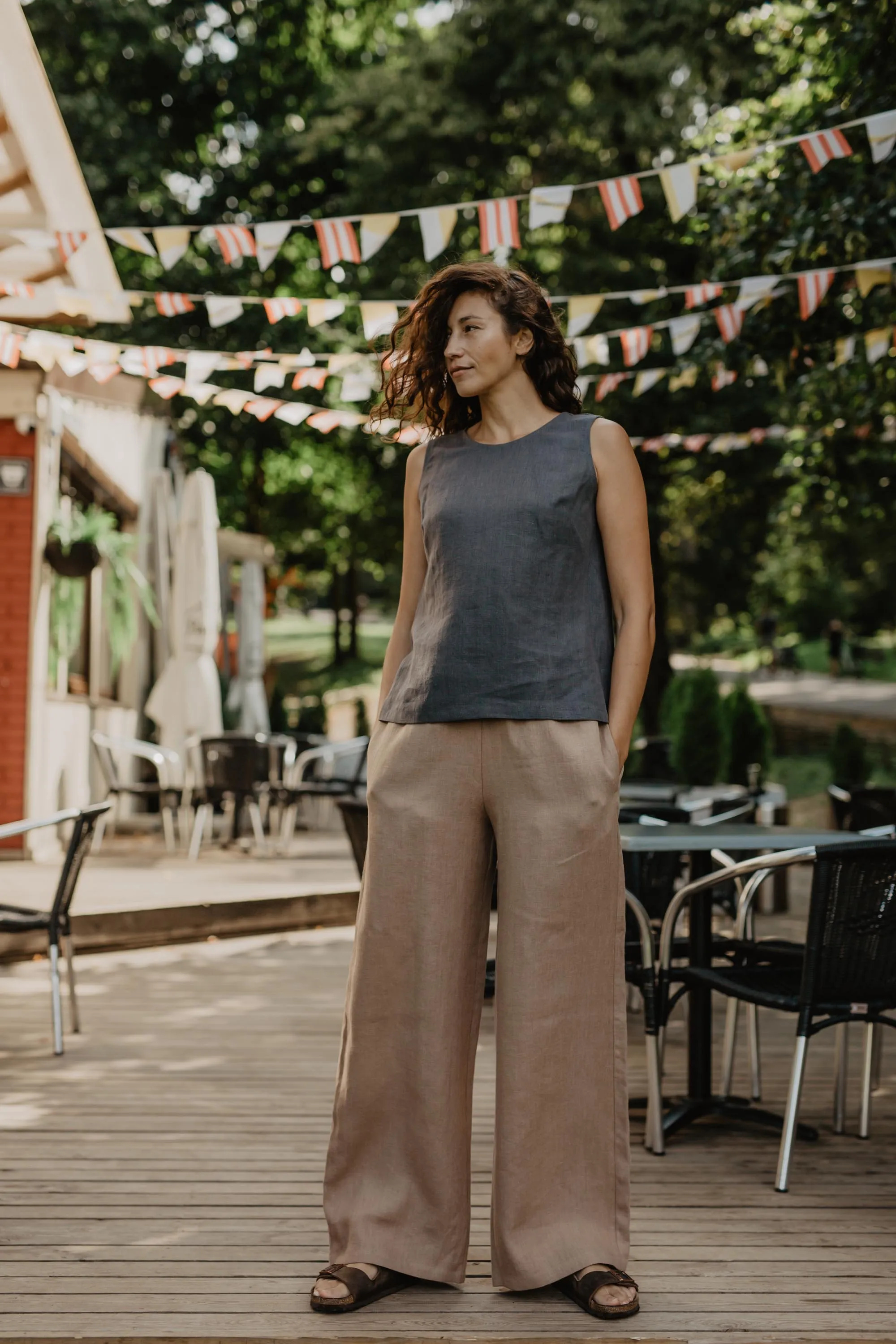 Classical linen top COLETTE by AmourLinen