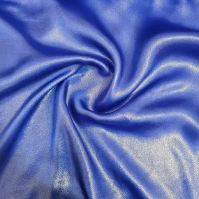 Cobalt Blue Solid Gold Shimmer Georgrette Satin