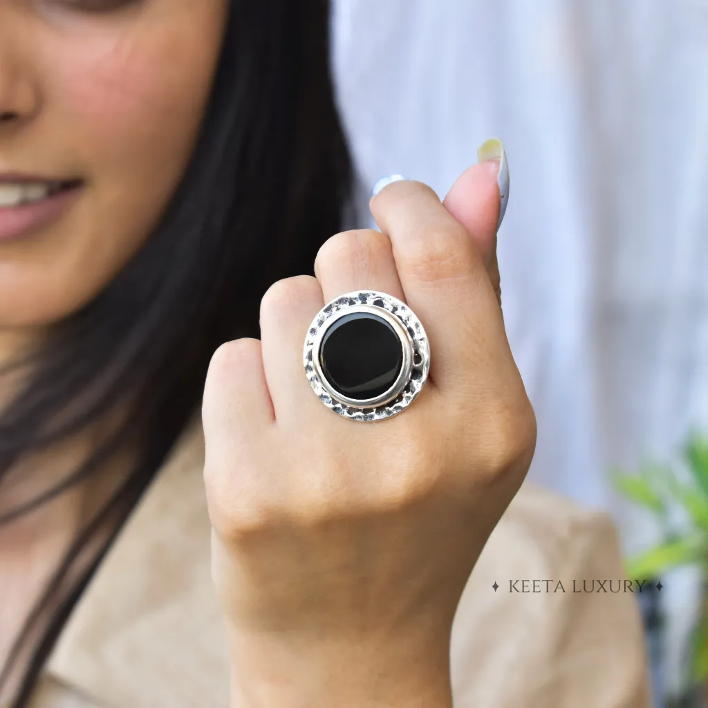 Coin Treasury - Black Onyx Ring