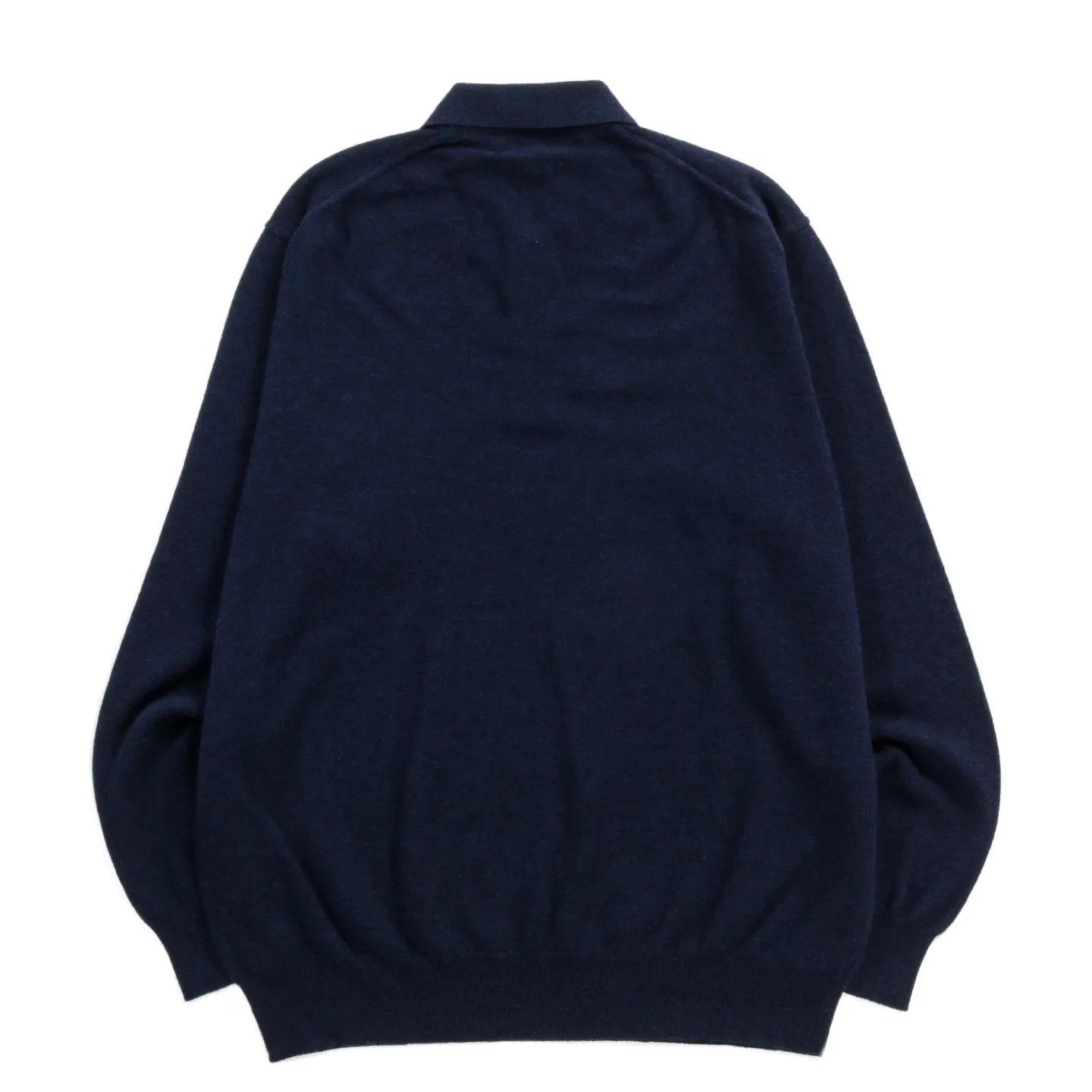 COMME DES GARCONS SHIRT N010 BIG WOOL POLO SWEATER NAVY