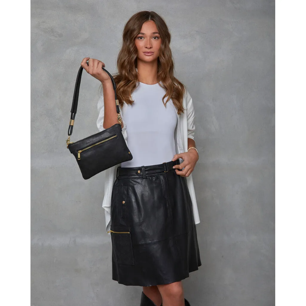 Cool leather skirt, a durable and soft quality / 50890 - Black (Nero)