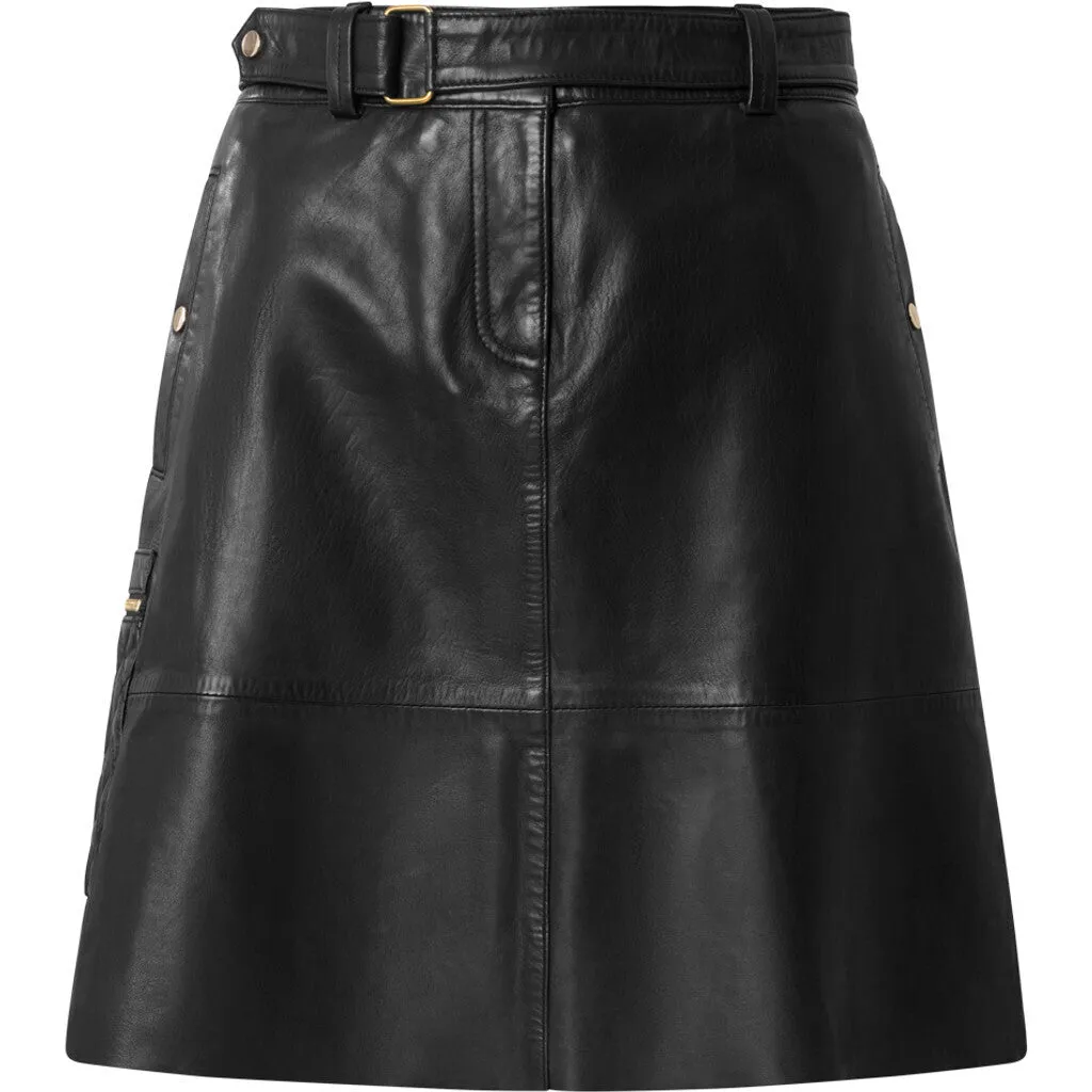 Cool leather skirt, a durable and soft quality / 50890 - Black (Nero)