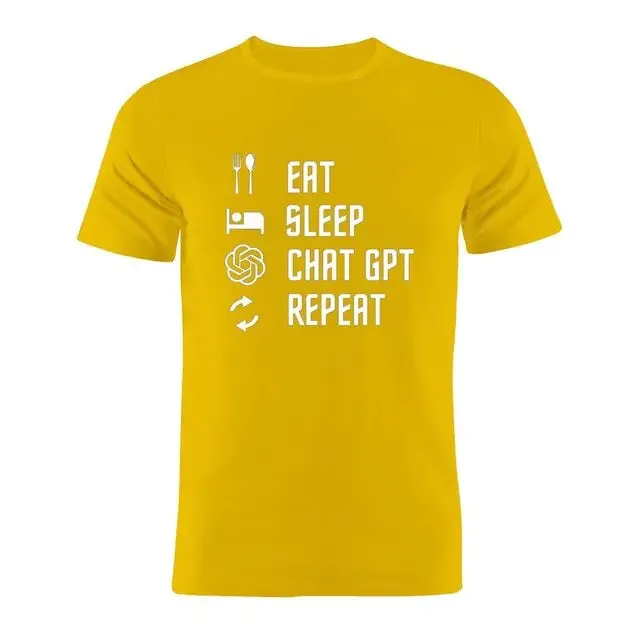 Cotton T Shirt Sleep ChatGPT