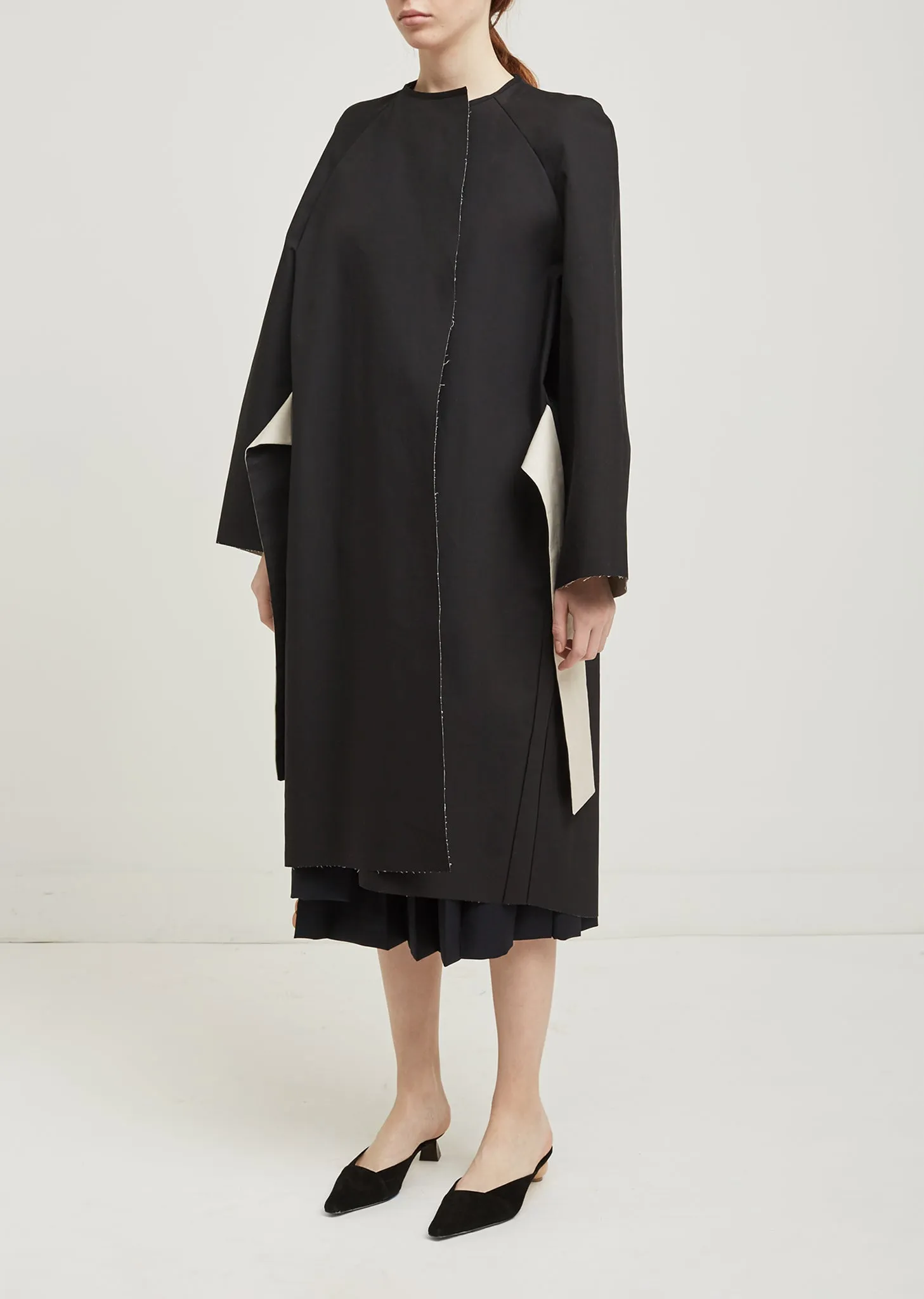 Couture Mac Tie Front Coat