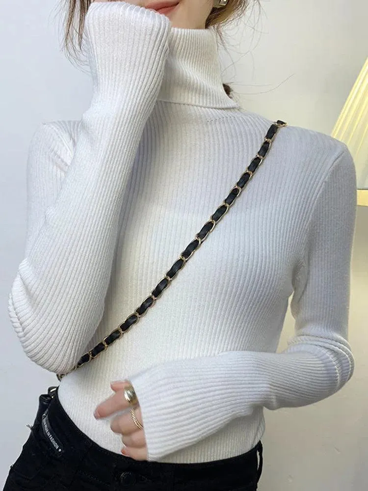 Cozy Chic Slim Fit Turtleneck Sweater