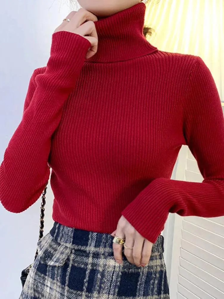 Cozy Chic Slim Fit Turtleneck Sweater