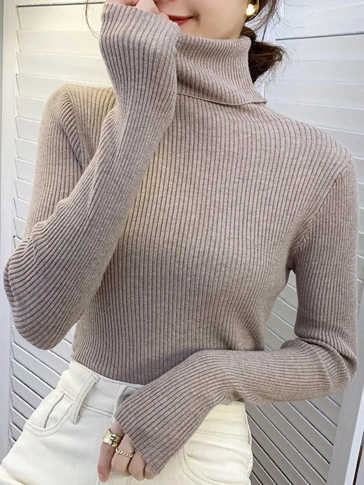 Cozy Chic Slim Fit Turtleneck Sweater