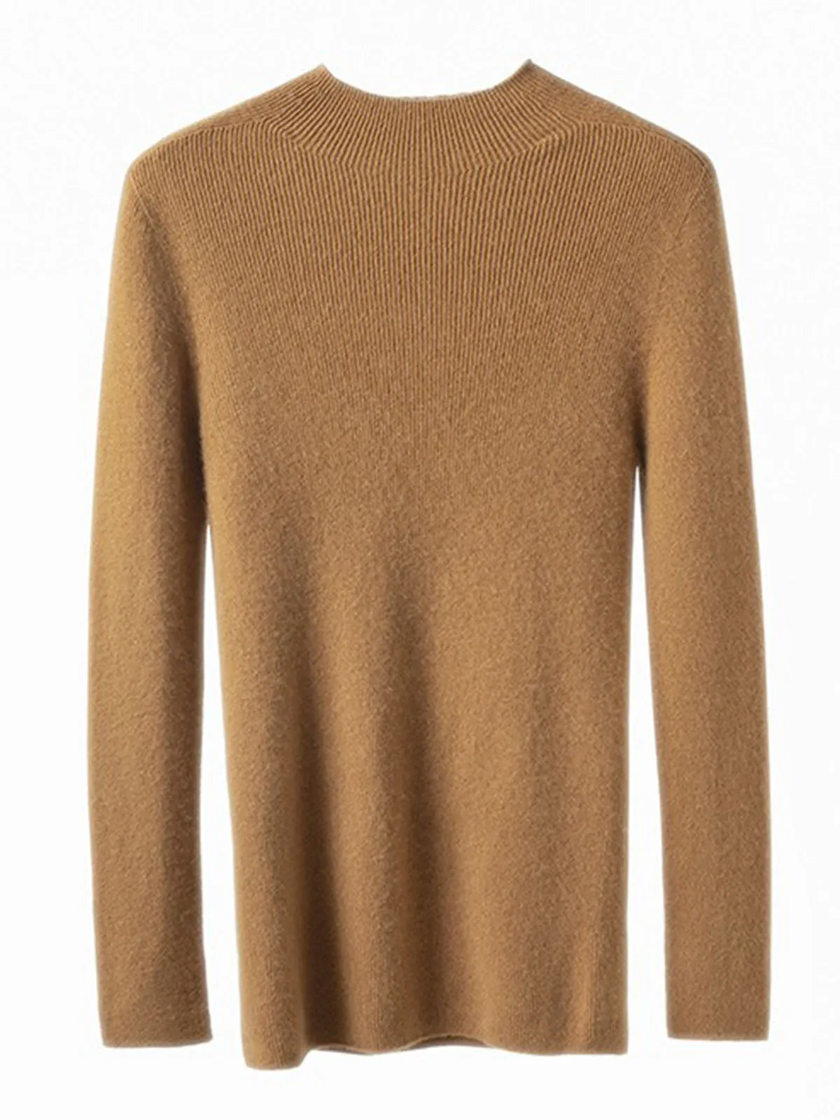 Cozy Seamless Turtleneck Thick Alashan Cashmere Sweater