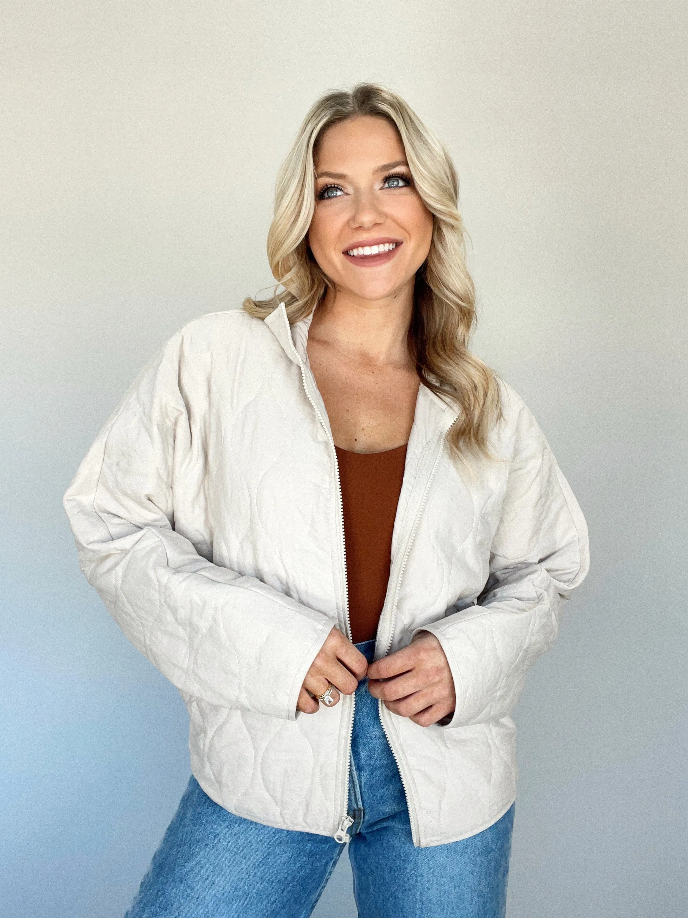 Cream Wanderlust Quilted Jacket