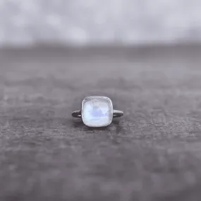 Cushion Conquer - Moonstone Ring