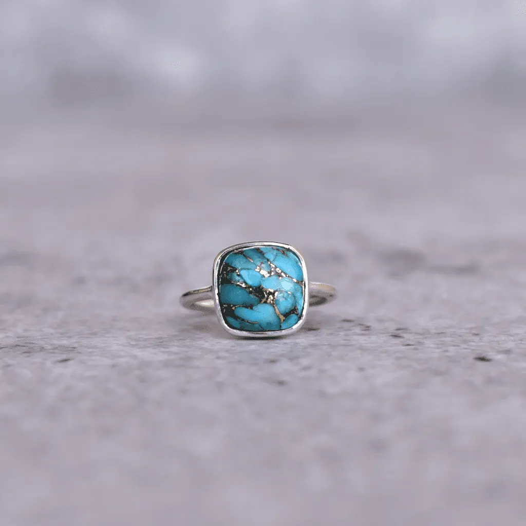 Cushion Conquer - Turquoise Ring