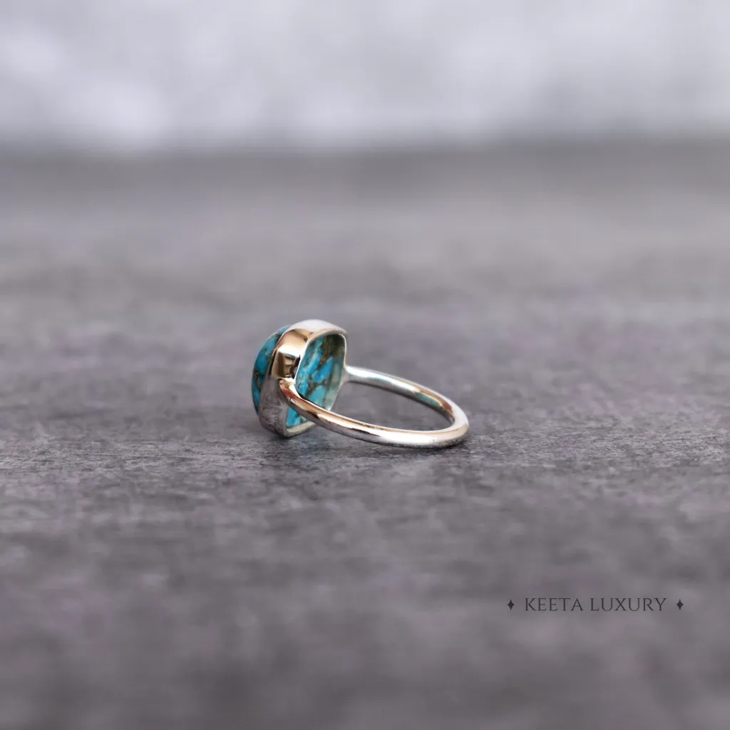 Cushion Conquer - Turquoise Ring