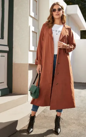 Double Breasted Belted Trench Coat( CLEARANCE SALE )