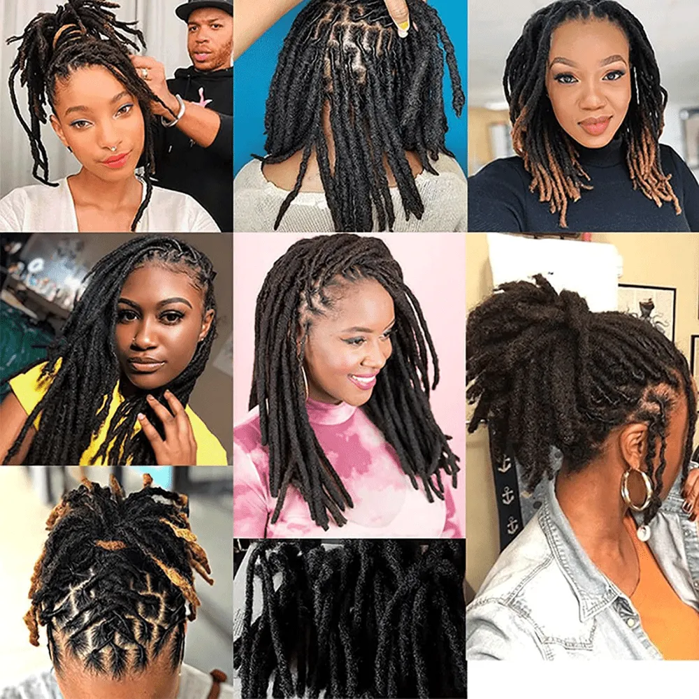 Dreadlock Extensions Human Hair for Men Women