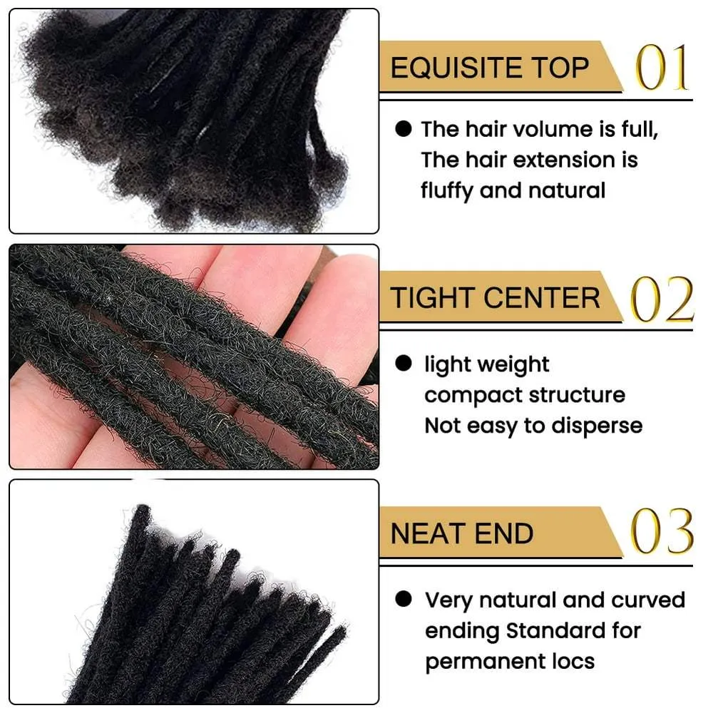 Dreadlock Extensions Human Hair for Men Women