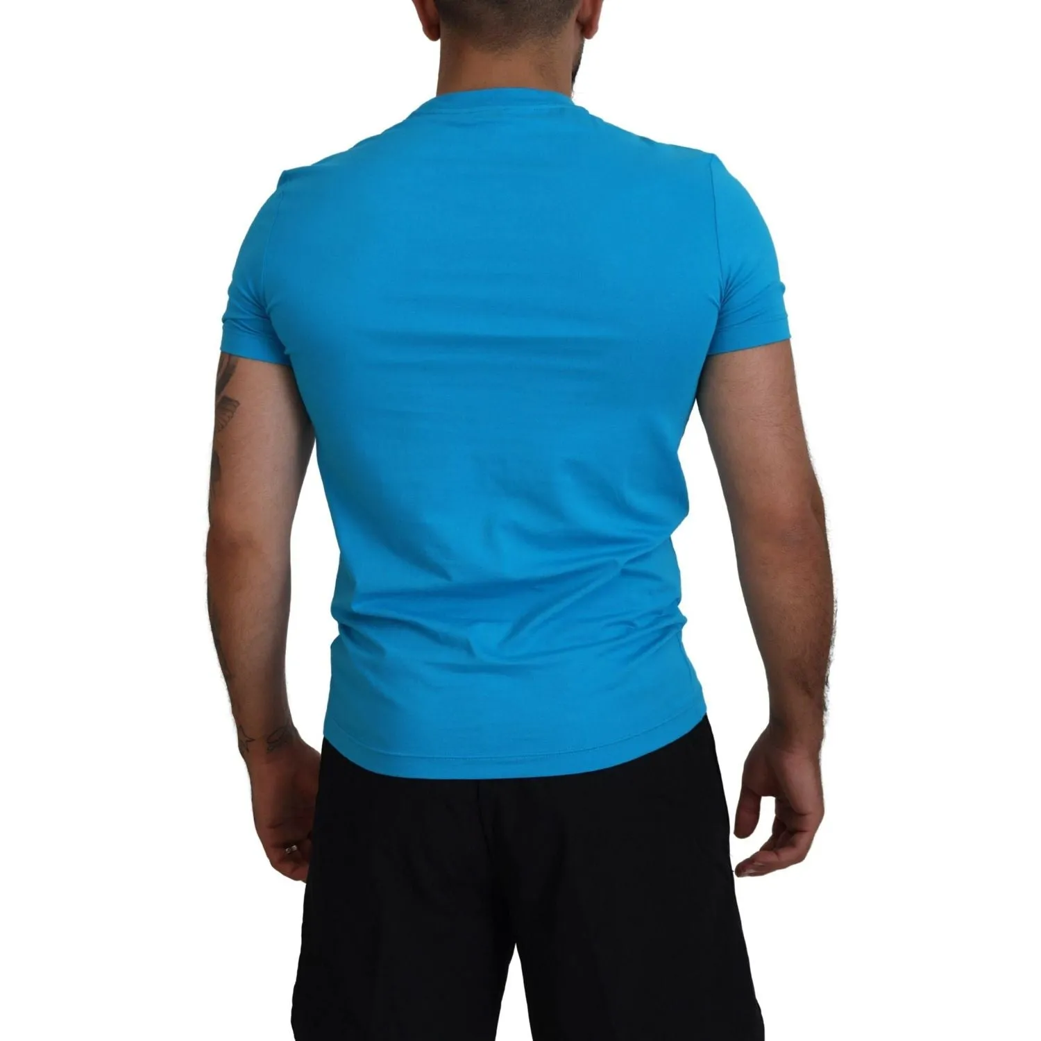 Dsquared² Blue Modal Short Sleeves Crewneck T-shirt