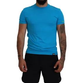 Dsquared² Blue Modal Short Sleeves Crewneck T-shirt