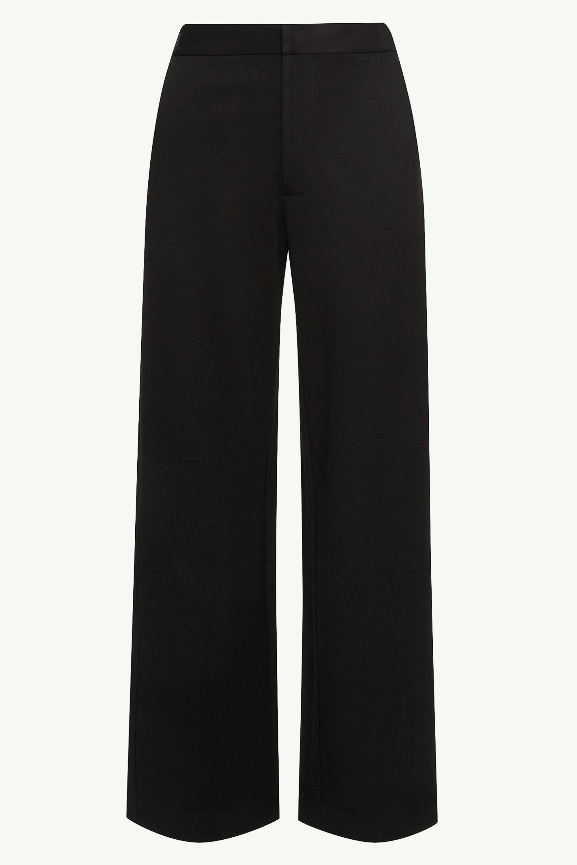 Essential Jersey Wide Leg Pants - Black