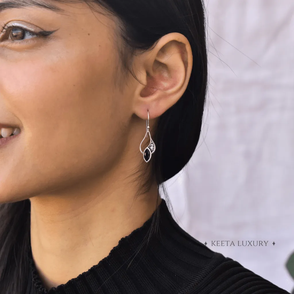 Eye Luring-  Black Onyx Earrings